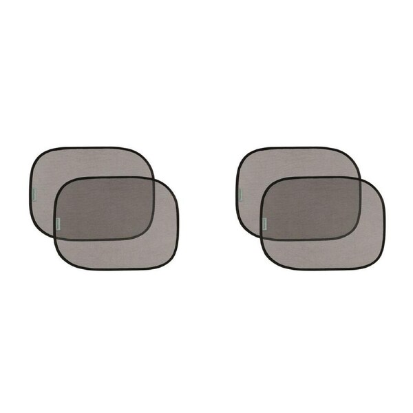 2x 2pc Dreambaby Insta-Cling Car Shades Kids Sun/Heat Protection 18x18cm Black