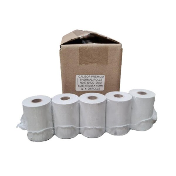 Calibor Thermal Paper 57X40 20 Per Box 12Mm Zq310