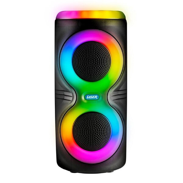 Laser 40cm Bluetooth RGB Party Speaker Wireless Rechargeable with Mic Input