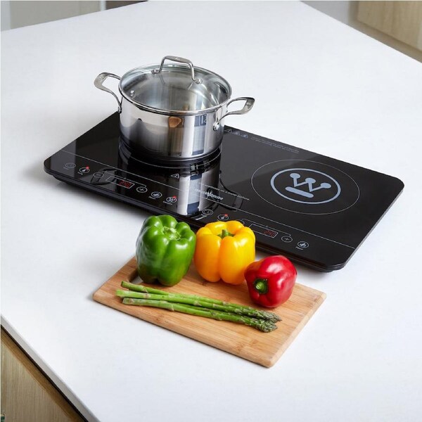 Westinghouse Double Induction Cooktop, 2400W, Slim Design