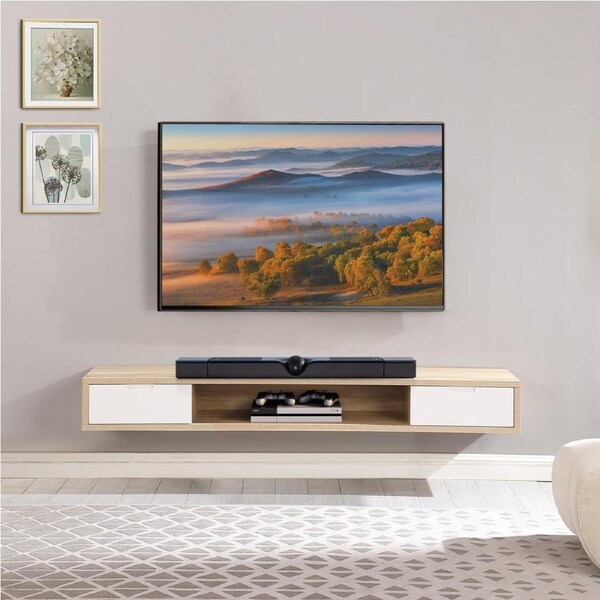 Criterion Air Wall Mount Entertainment Unit 2000mm Oak