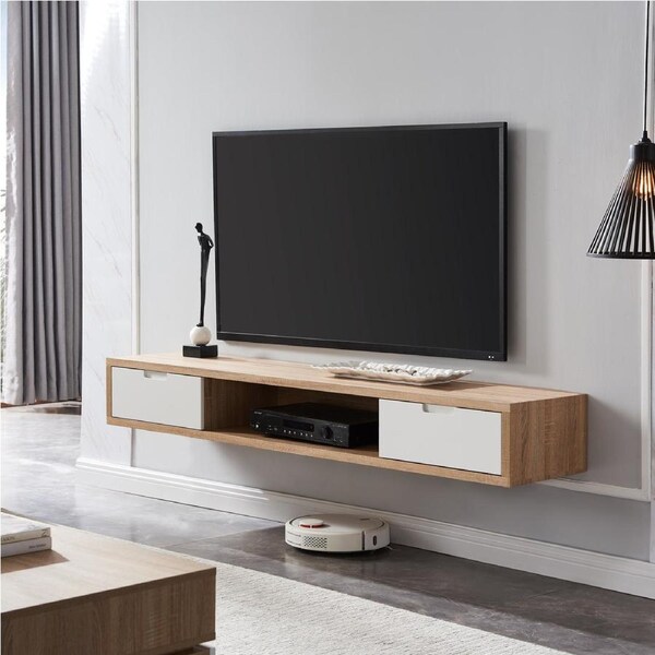 Criterion Air Wall Mount Entertainment Unit 1800mm Oak