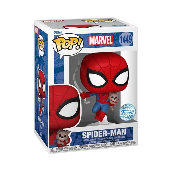 Funko Pop Marvel Comics Spiderman with "Sandwich the Dog" #1449 Vinyl Figure