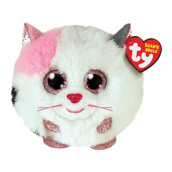 TY Beanies Muffin Cat Ball Kids/Children Animal Cuddle Plush Toy 9cm 3y+