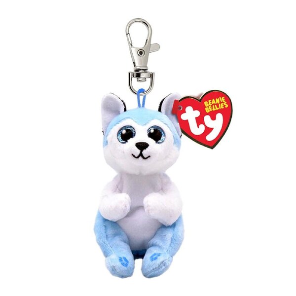 TY Beanies Thunder Blue Husky Clip Kids/Children Cuddle Plush Toy 12cm 3y+