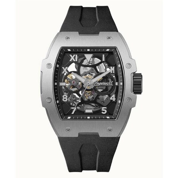 Ingersoll The Play Black Skeleton Dial 20 Jewels Automatic I15301 50M Mens Watch