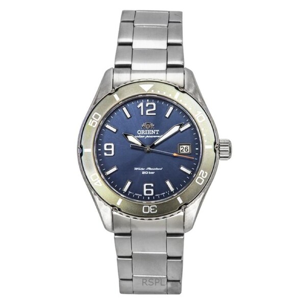 Orient Mako III Stainless Steel Blue Dial Solar Diver's RA-WJ0002L 200M Men's Watch