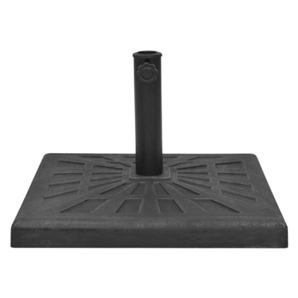 Outdoor Umbrella Stand 19kg Parasol Base Holder Resin Square Patio 51x51x32.5cm
