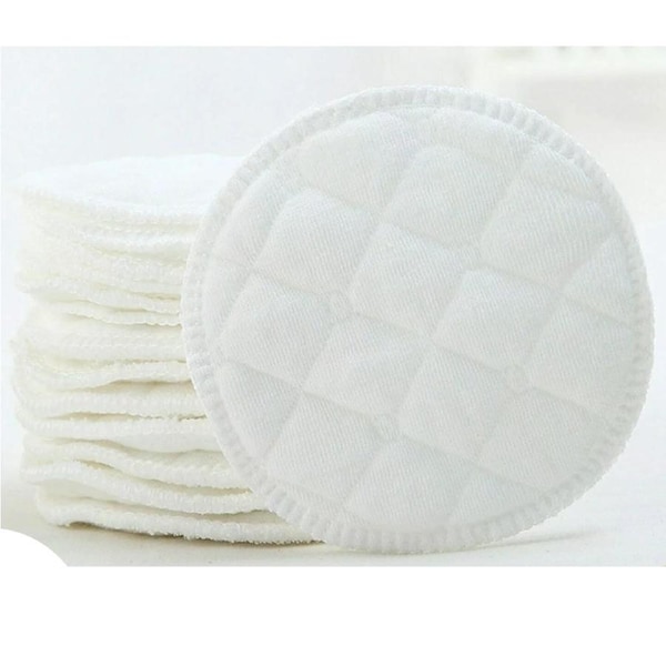 White Pads Organic Plain Washable Pads 40PCS Bamboo Reusable Breast Pad