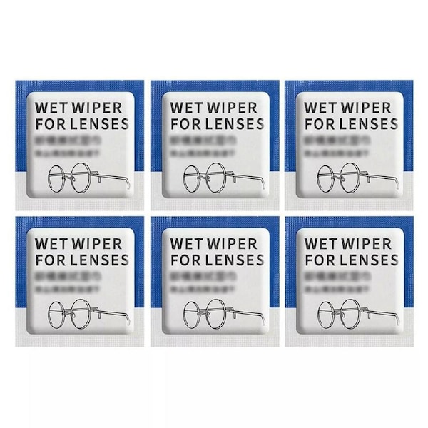 Lens Disposable Anti Fog Wet Wipes Cleaning 100Pcs Glasses Cleaner