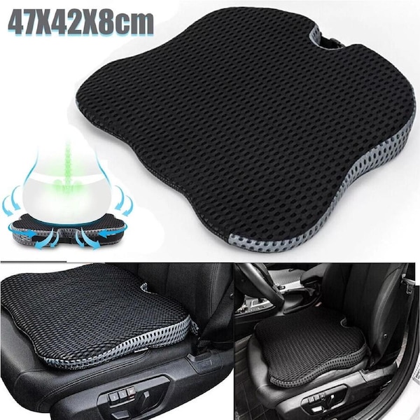 Car Seat Cushion Universal Memory Foam Driver Breathable Wedge Thicken Pad Mat