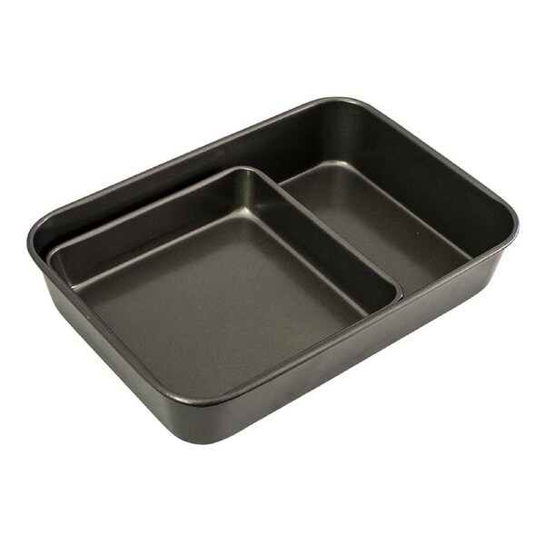 Bakemaster Bakeware Twin Pack (Roasting Pan/Square Bake Pan)