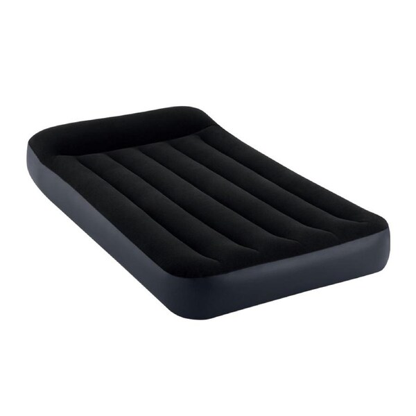 Intex Dura-Beam Classic Inflatable Airbed Mattress w/ Pillow Rest Black Twin