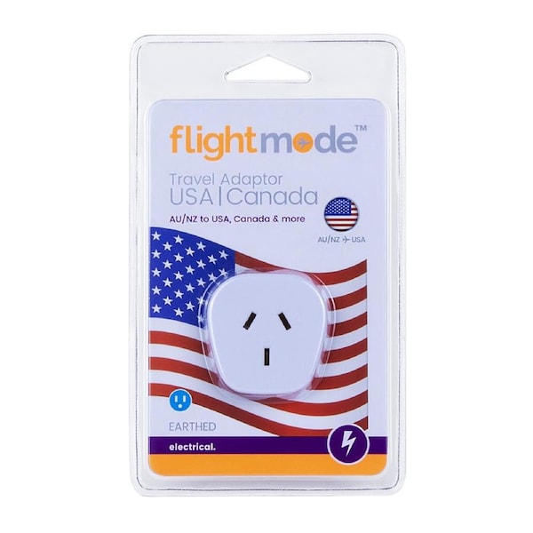 Flightmode Outbound Travel US & Canada 3-Pin Style Wall Plug/Adapter 10A Type B