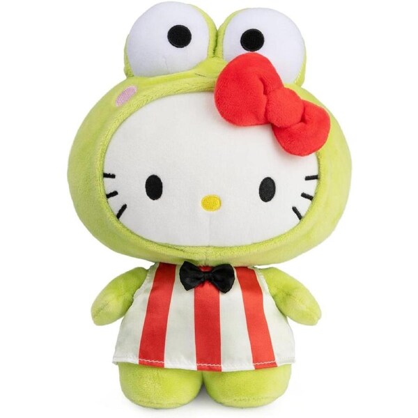 Hello Kitty and Friends Plush - Hello Kitty in Keroppi Costume 24cm