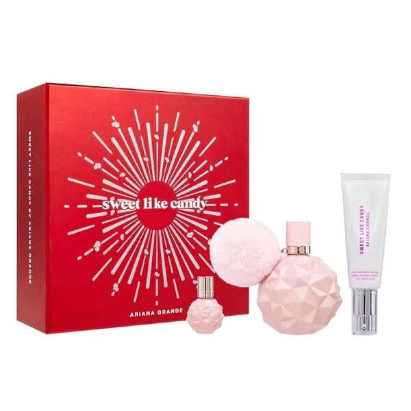 3pc Ariana Grande Sweet Like Candy 100ml EDP 50ml Hand & Body Cream 7.5ml EDP
