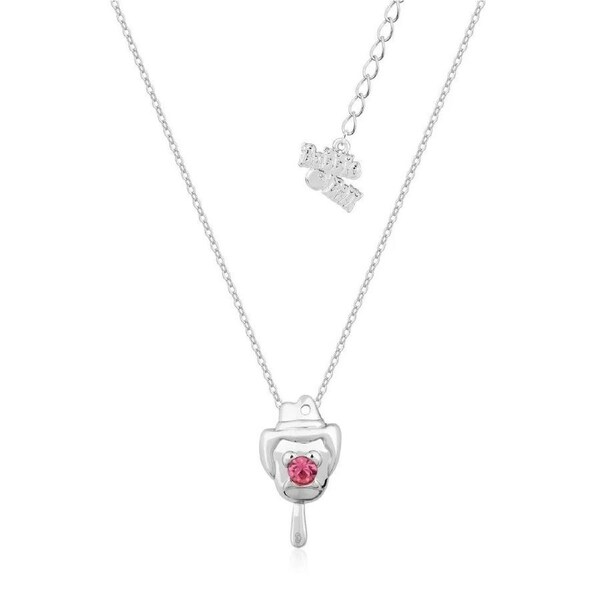 Streets Couture Kingdom - Bubble O'Bill - Pink Crystal Nose Necklace Silver