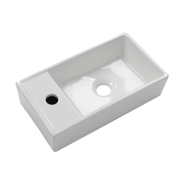 Small Compact Bathroom Cloakroom Hand Wash Basin Sink Ceramic Wall Hung