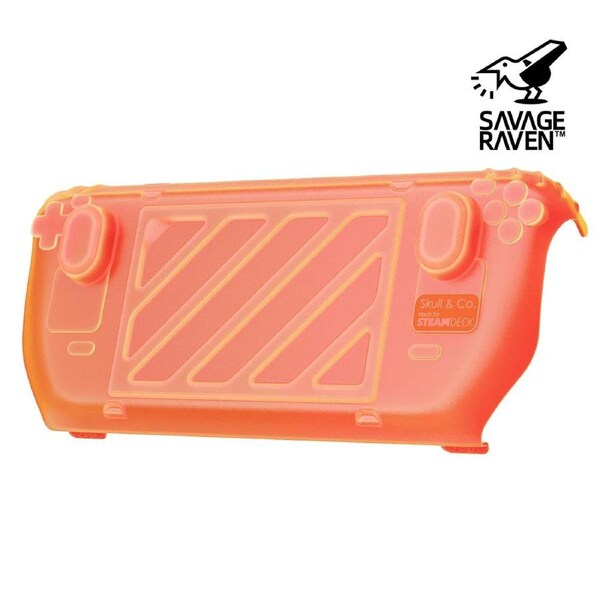 Savage Raven by Skull & Co. Front Cover for Steam Deck GripCase - Neon Orange