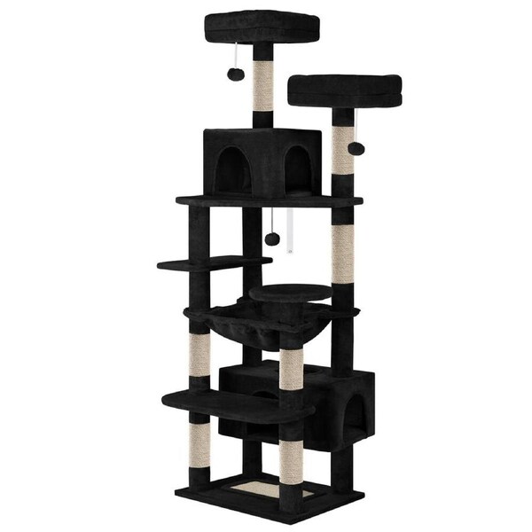 BEASTIE Cat Tree Tower Scratching Post Scratcher Black 184