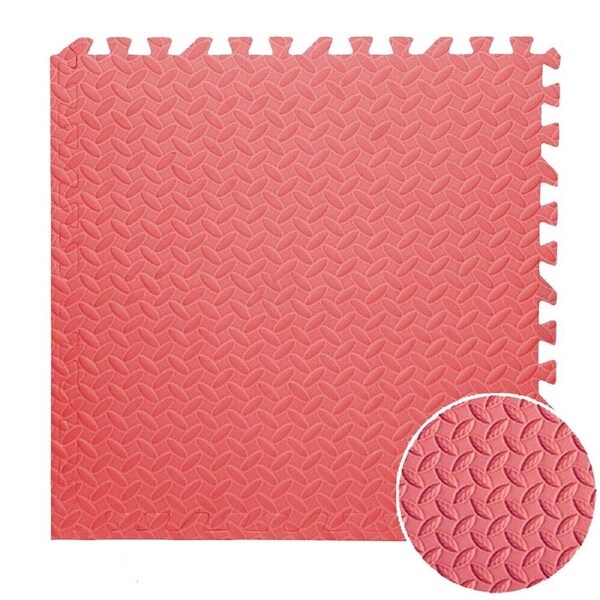 Soft EVA Rubber Foam Play Interlocking Floor Mats Camping Gym Exercise Red