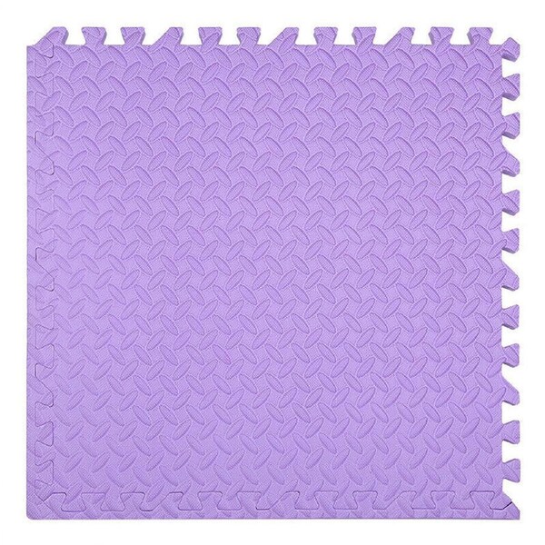 Soft EVA Rubber Foam Play Interlocking Floor Mats Camping Gym Exercise Purple