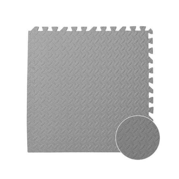 Soft EVA Rubber Foam Play Interlocking Floor Mats Camping Gym Exercise Grey