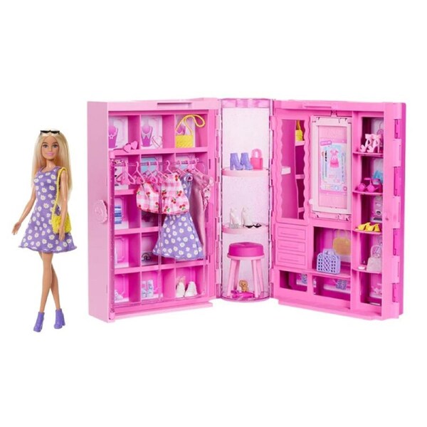 Barbie Fashion and Beauty Dream Closet with Doll (25+ Pieces)
