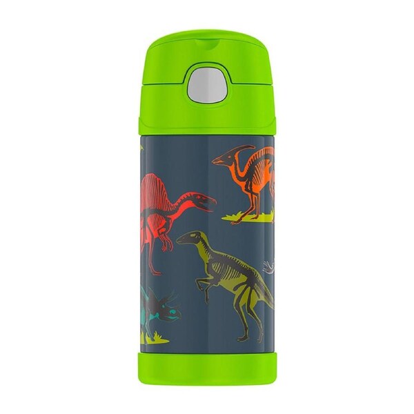 Thermos Funtainer Vacuum Insulated Drink Bottle 355mL Colourful Dinosaurs