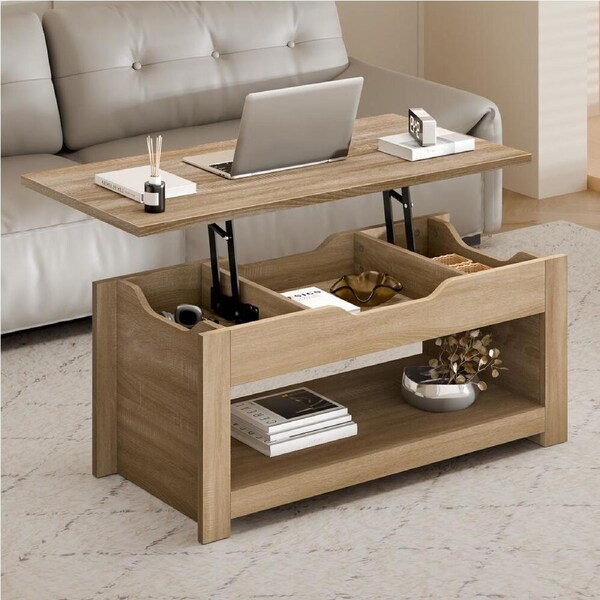 ALFORDSON Coffee Table Lift Up Top Laptop Desk Oak