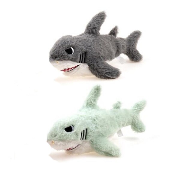 YES4PETS 2 x Pet Puppy Dog Toy Play Animal Plush Shark Toy Soft 30 cm Toy