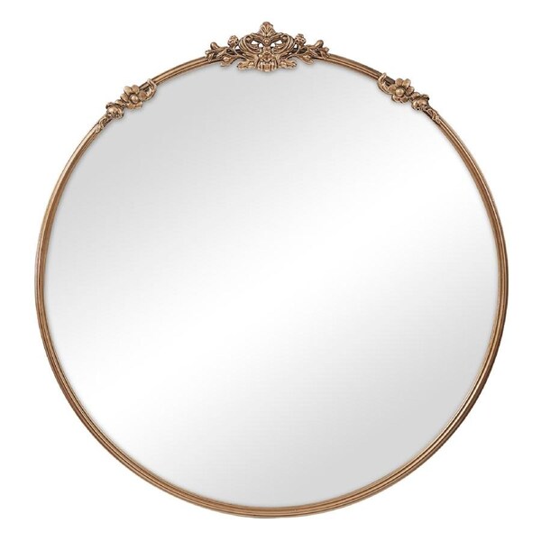 Cooper & Co. Florence 80cm Baroque Round Mirror Gold