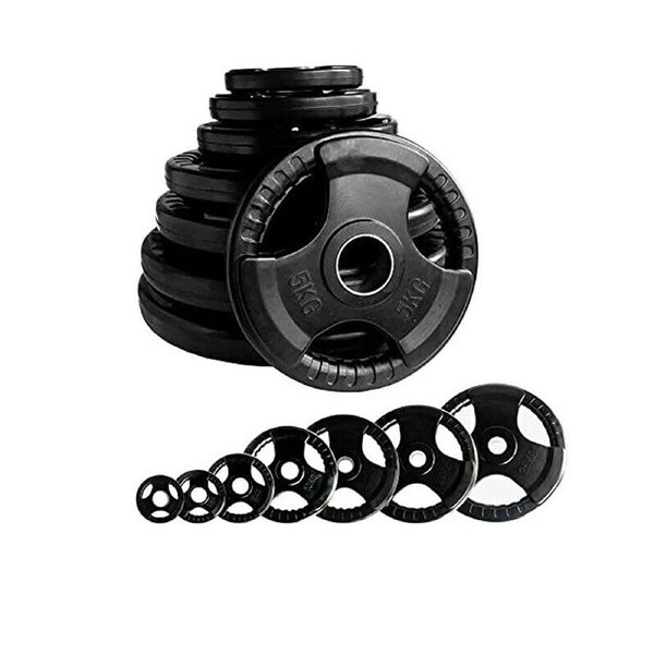 Olympic Rubber Coated Cast Iron Weight Plate Set 2 x 10kg