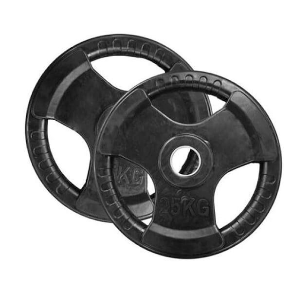 Olympic Rubber Coated Cast Iron Weight Plate Set 2 x 25kg