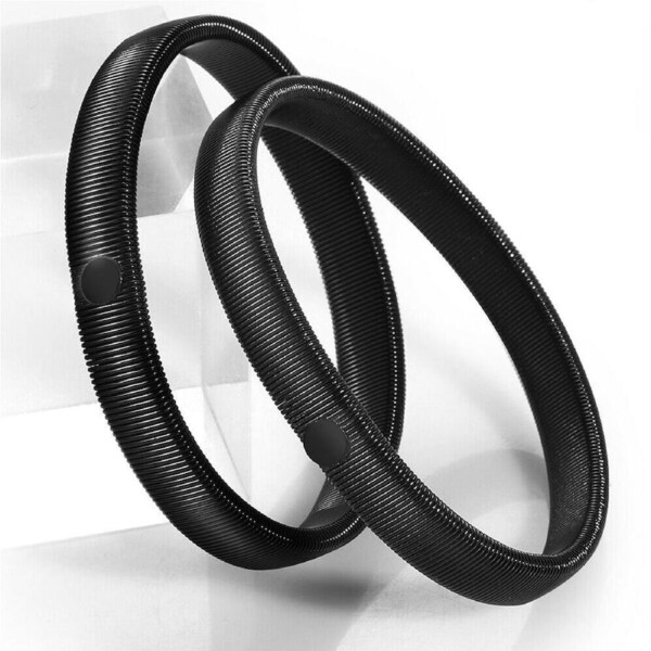 Unisex Anti-Slip Shirt Sleeve Holders Fashion Elastic Armbands Hold Ups Garter Black