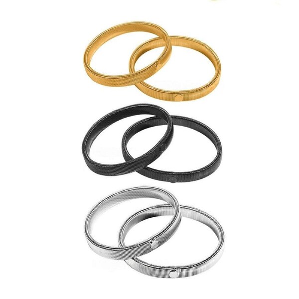 Unisex Anti-Slip Shirt Sleeve Holders Fashion Elastic Armbands Hold Ups Garter Gold