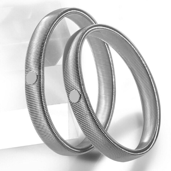 Unisex Anti-Slip Shirt Sleeve Holders Fashion Elastic Armbands Hold Ups Garter Silver