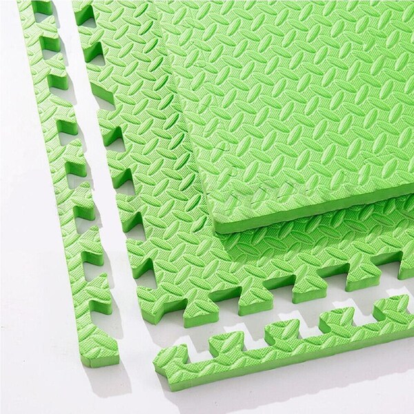 EVA Foam Mat Gym Floor Mats Interlocking Heavy Duty Puzzle - 4pcs Green