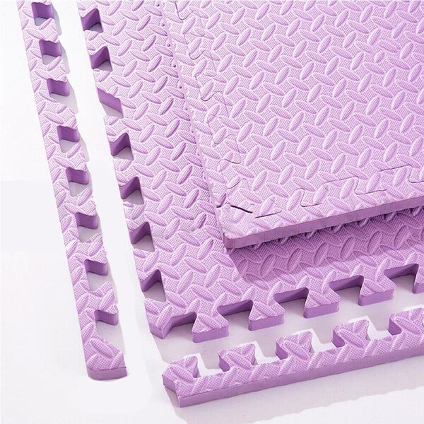 EVA Foam Mat Gym Floor Mats Interlocking Heavy Duty Puzzle - 4pcs Purple