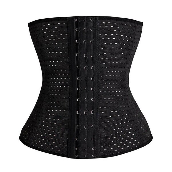 Womens Corset Waist Cinchers Tummy Girdle Belt Body Shaper Underbust Training - Black M