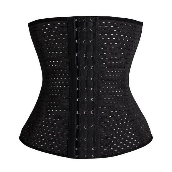 Womens Corset Waist Cinchers Tummy Girdle Belt Body Shaper Underbust Training - Black L