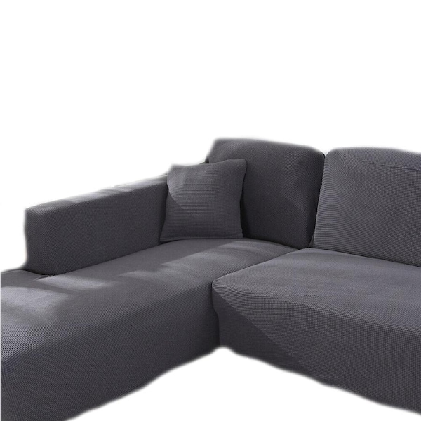 Super Stretch Sofa Cover Couch Covers Lounge Slipcover Soft Thick Seater - Dark Grey 1 Seater