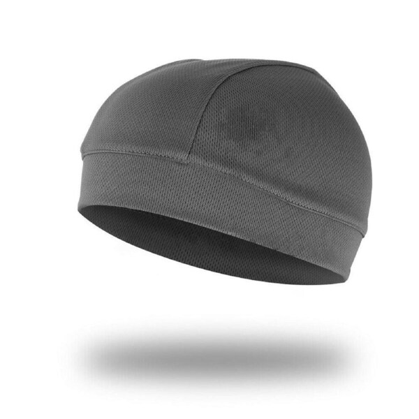 Breathable Skull Cap Sports Helmet Liner Running Cycling Beanies Sweat Grey