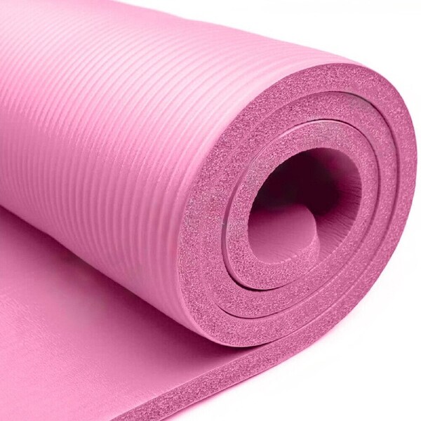 Thick Yoga Mat Pad NBR Nonslip Exercise Fitness Pilate Gym Sports Dance Pad - 15MM Blue