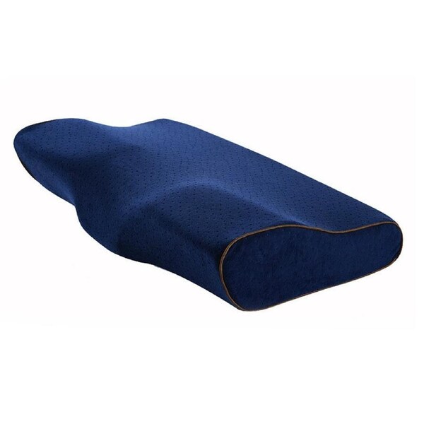 Memory Foam Pillow Orthopedic Neck Shoulder Support Cushion Pillows - Navy S 50 x 30cm