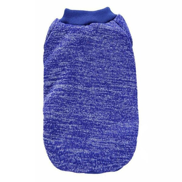 Cute Pet Dog Sweater Jumper Clothes Puppy Cat Warm Knitwear Knitted Coat Winter - Dark Blue Chest: 35cm Back Length: 25cm