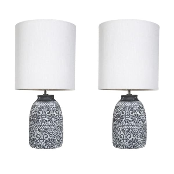 Amalfi Fleur Table Lamp Set of 2 Bedside Bedroom Lamps