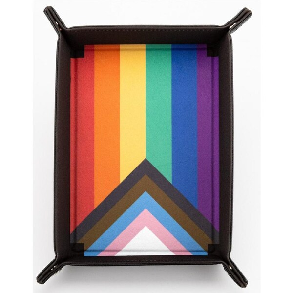 MDG Pride Fold Up Velvet Dice Tray: Rainbow Flag