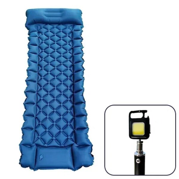 Topargee Self Inflatable Mattress with Pillow, Blue