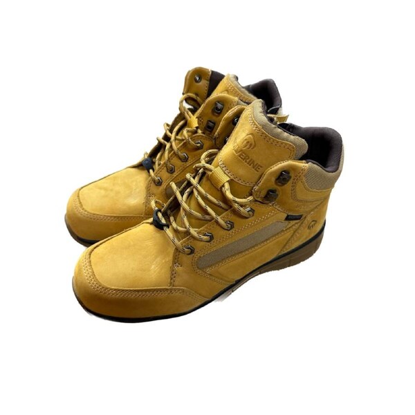 Wolverine Rigger Mid CM Steel Cap Safety Leather Boots Waterproof Shoes - Wheat US 13